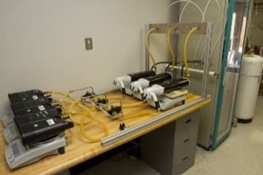Carbon canister test setup at Sterling Performance