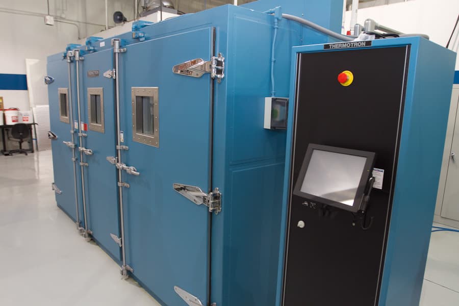 Thermal shock test chamber at Sterling Performance